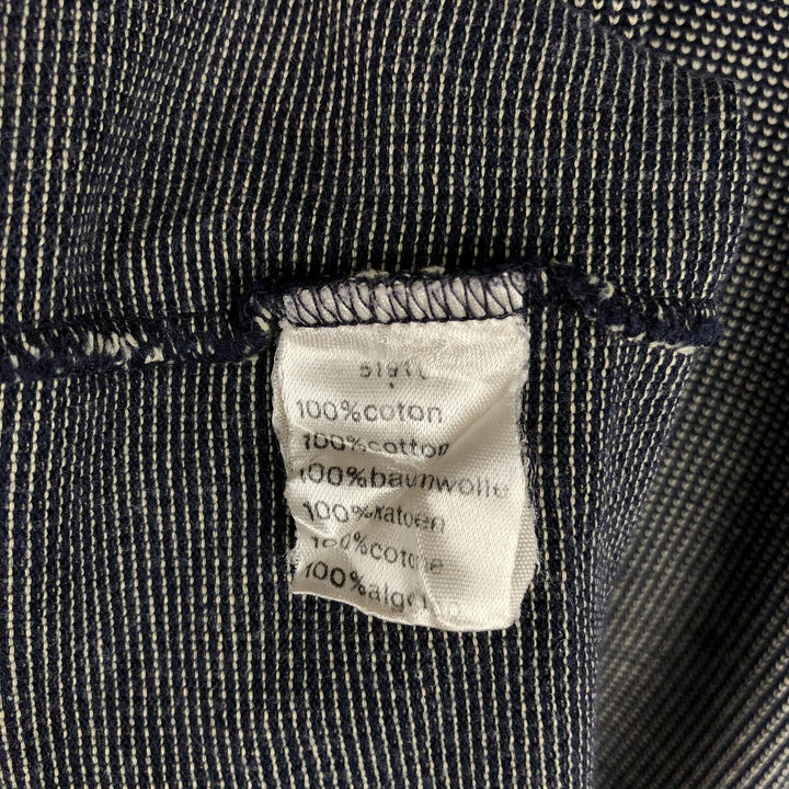 Lacoste LACOSTE all-over print long-sleeved polo shirt, size 5, equivalent to men's L. cotton navy blue type Vintage Second Hand