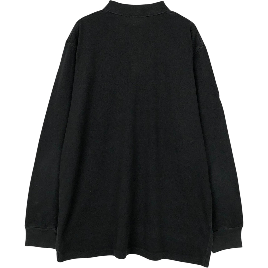 Ralph Lauren POLO RALPH LAUREN long-sleeved polo shirt, men's size L cotton black type Vintage Second Hand