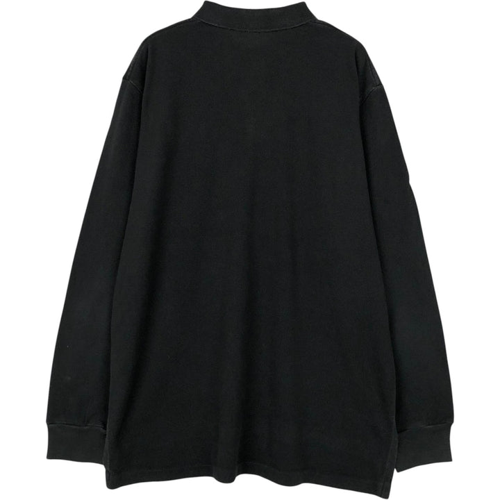 Ralph Lauren POLO RALPH LAUREN long-sleeved polo shirt, men's size L cotton black type Vintage Second Hand