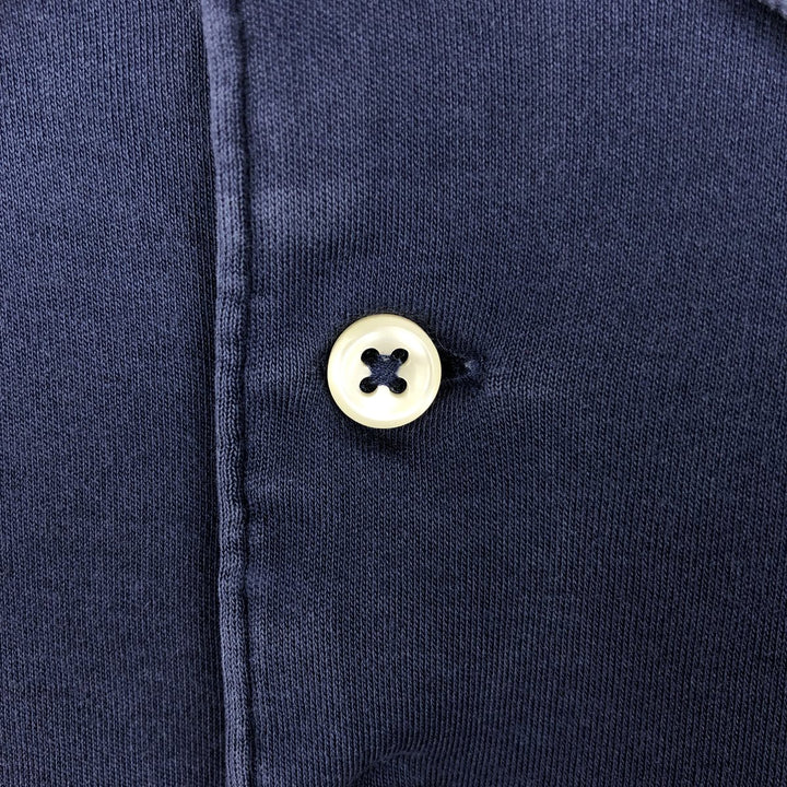 Ralph Lauren POLO RALPH LAUREN SLIM FIT long-sleeved polo shirt, men's size XL cotton navy blue type Vintage Second Hand