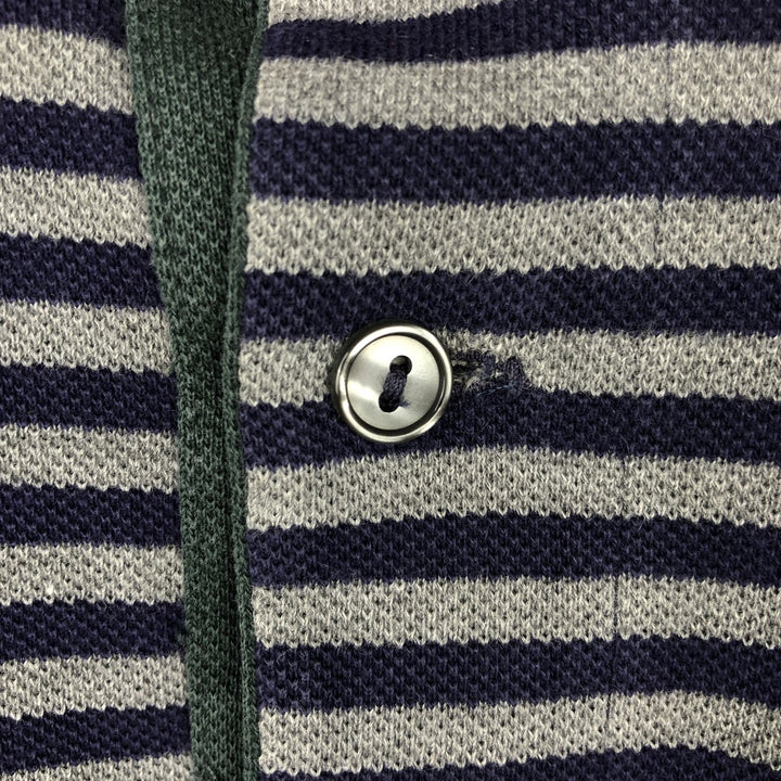 Lacoste long-sleeved polo shirt, made in Spain, size 7 (equivalent to men's XXL). cotton navy blue type Vintage Second Hand
