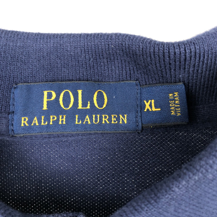 Ralph Lauren POLO RALPH LAUREN Long Sleeve Polo Shirt Men's XL cotton navy blue type Vintage Second Hand