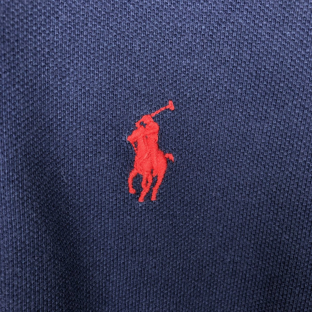 Ralph Lauren POLO RALPH LAUREN Long Sleeve Polo Shirt Men's XL cotton navy blue type Vintage Second Hand