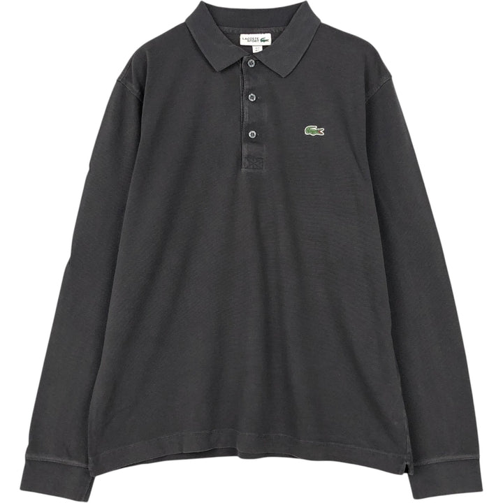 Lacoste Sport Long-Sleeve Polo Shirt, FR 5 (US L, equivalent to men's L) cotton Charcoal Vintage Second Hand