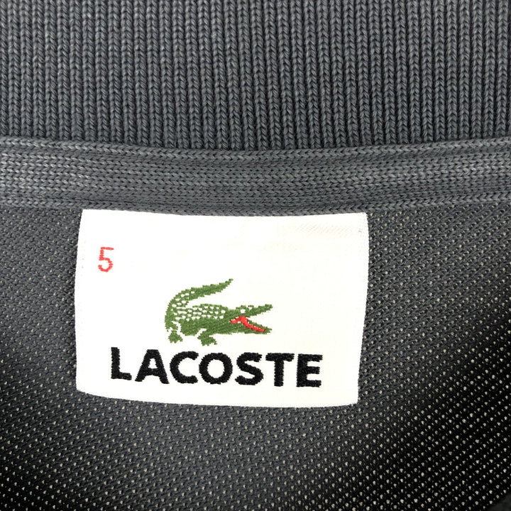 Lacoste LACOSTE Long Sleeve Polo Shirt Size 5 (Men's Size L) cotton Charcoal Vintage Second Hand