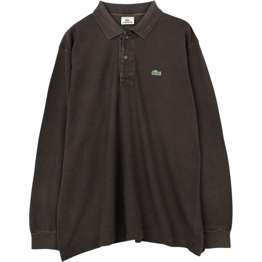 Lacoste LACOSTE Long Sleeve Polo Shirt Size 5 (Men's Size L) cotton black type Vintage Second Hand