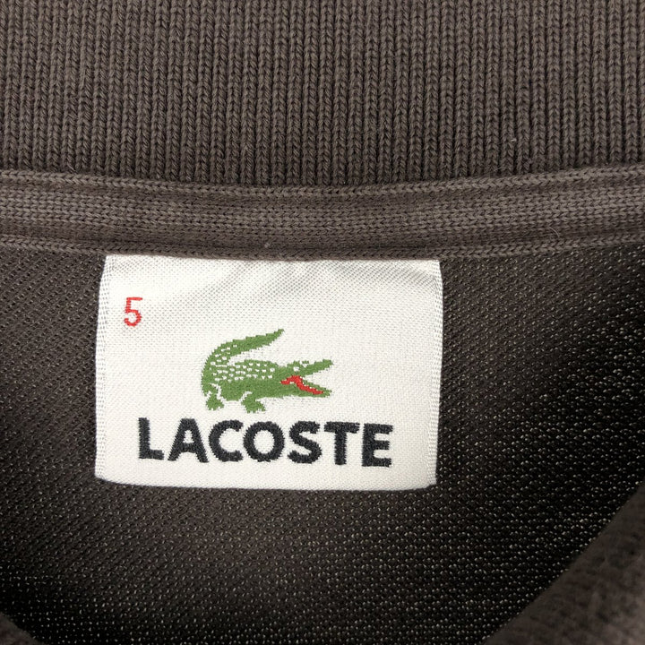 Lacoste LACOSTE Long Sleeve Polo Shirt Size 5 (Men's Size L) cotton black type Vintage Second Hand