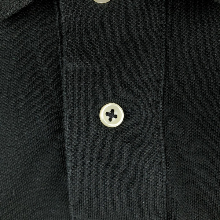 Ralph Lauren CUSTOM FIT Long-Sleeve Polo Shirt, Men's Size XL (approx.) cotton black type Vintage Second Hand