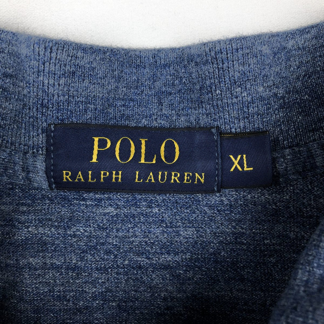 Ralph Lauren POLO RALPH LAUREN Long Sleeve Polo Shirt Men's XL cotton blue type Vintage Second Hand