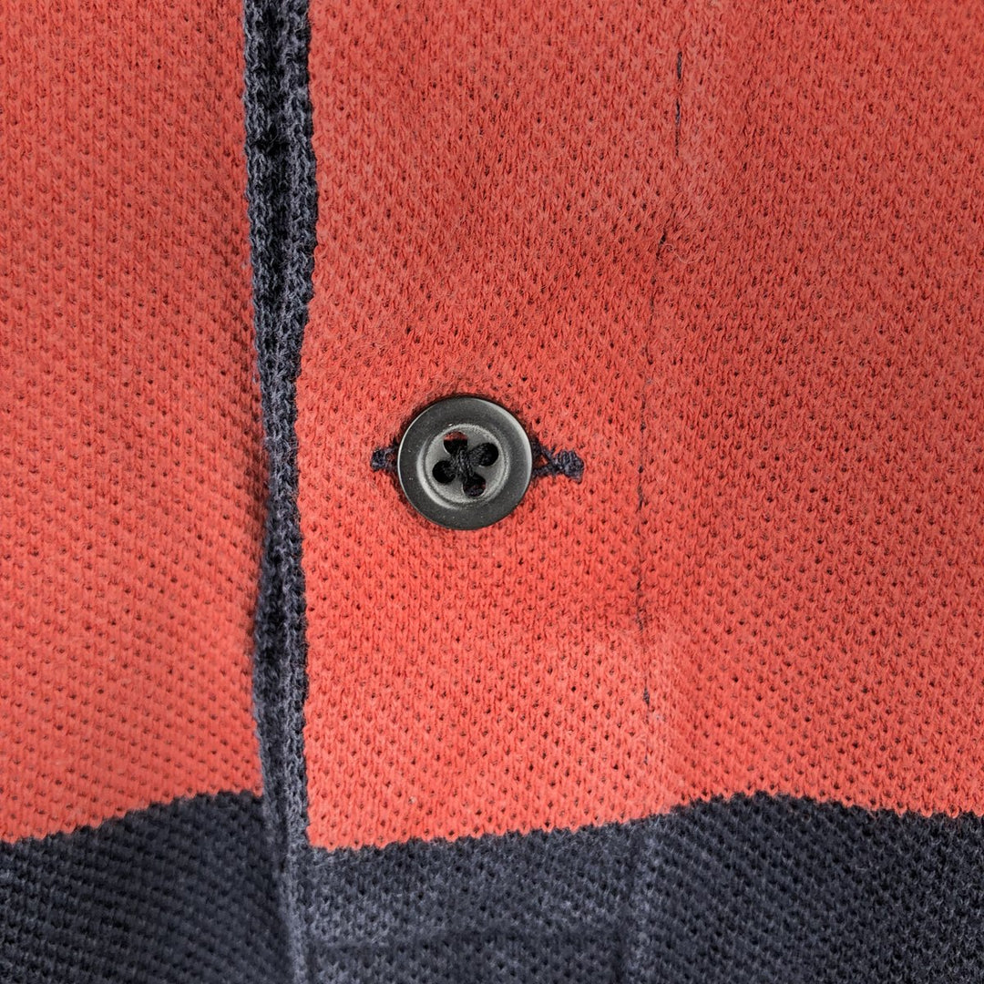 Lacoste Multi-stripe Long-Sleeve Striped Polo Shirt, Size 5 (Men's M equivalent) cotton brown type Vintage Second Hand