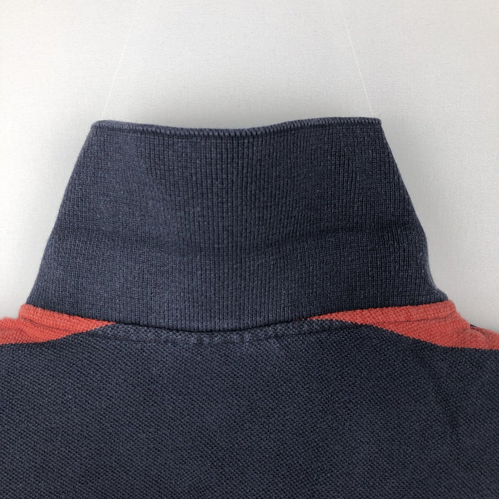 Lacoste Multi-stripe Long-Sleeve Striped Polo Shirt, Size 5 (Men's M equivalent) cotton brown type Vintage Second Hand
