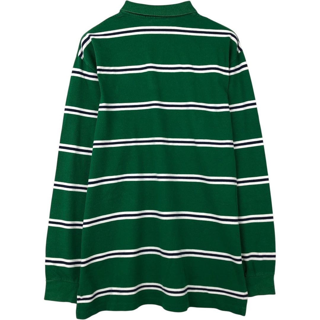 Ralph Lauren POLO by Ralph Lauren Long Sleeve Striped Polo Shirt Men's XL cotton green type Vintage Second Hand