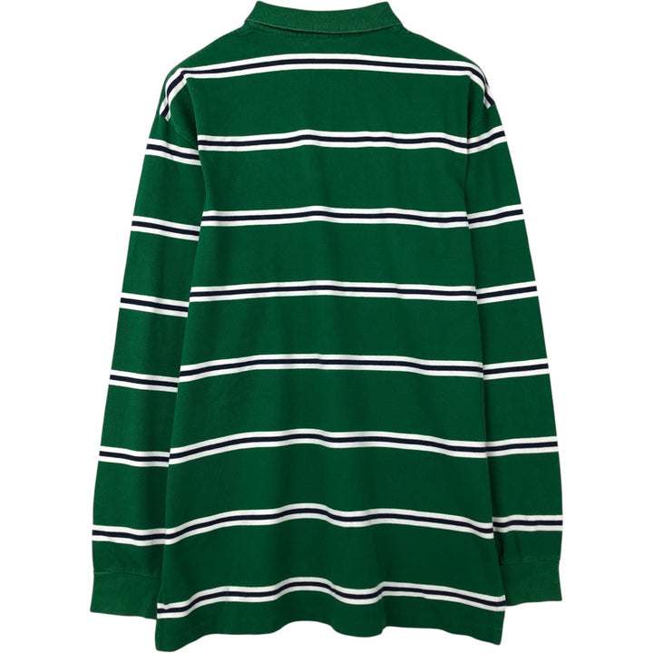Ralph Lauren POLO by Ralph Lauren Long Sleeve Striped Polo Shirt Men's XL cotton green type Vintage Second Hand