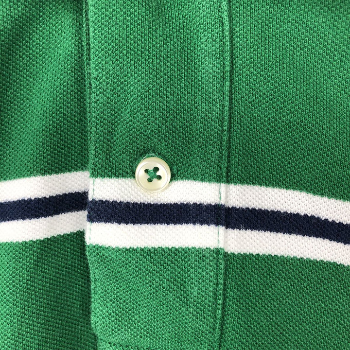 Ralph Lauren POLO by Ralph Lauren Long Sleeve Striped Polo Shirt Men's XL cotton green type Vintage Second Hand