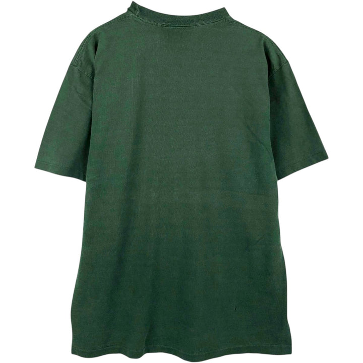 ~90'S Savvy Message Print T-Shirt, Made in USA, Men's Size L (Equivalent), Vintage cotton Green type dark green Vintage Second Hand
