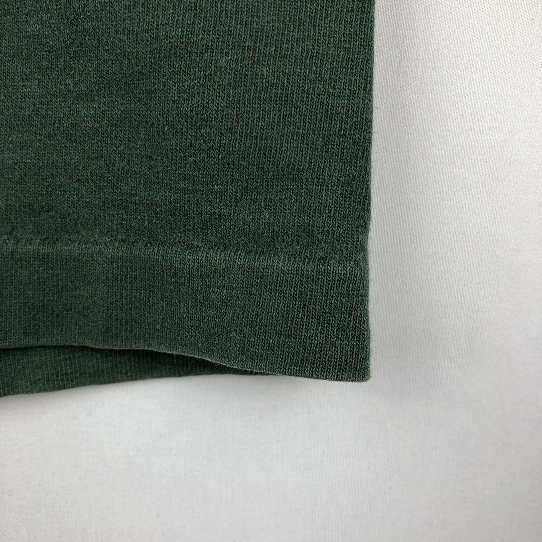 ~90'S Savvy Message Print T-Shirt, Made in USA, Men's Size L (Equivalent), Vintage cotton Green type dark green Vintage Second Hand