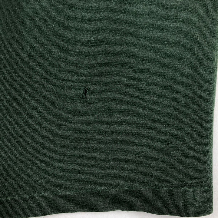 ~90'S Savvy Message Print T-Shirt, Made in USA, Men's Size L (Equivalent), Vintage cotton Green type dark green Vintage Second Hand