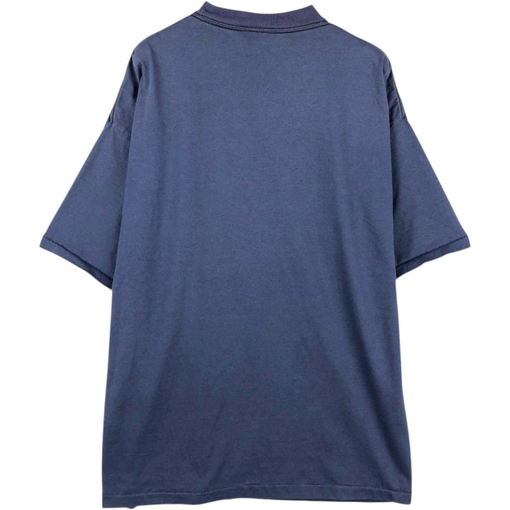 90'S American Sportswear Message Print T-Shirt, Made in USA, Men's Size XL (Equivalent), Vintage cotton navy blue type Vintage Second Hand