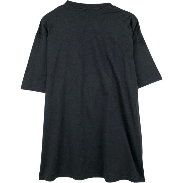 80s-90'S Jerzees Message Print T-Shirt, Made in USA, Men's XXL equivalent, Vintage cotton black type Vintage Second Hand