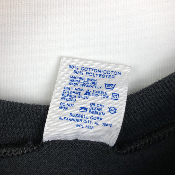 80s-90'S Jerzees Message Print T-Shirt, Made in USA, Men's XXL equivalent, Vintage cotton black type Vintage Second Hand