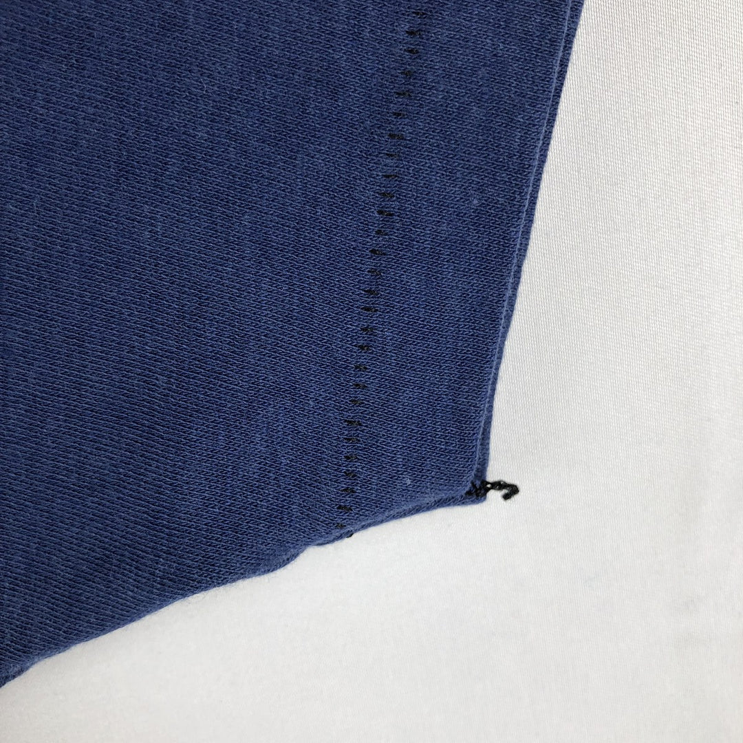 80'S Hanes Fifty-Fifty Blue Tag Message Print T-Shirt, Made in USA, Men's XL Equivalent, Vintage cotton navy blue type Vintage Second Hand