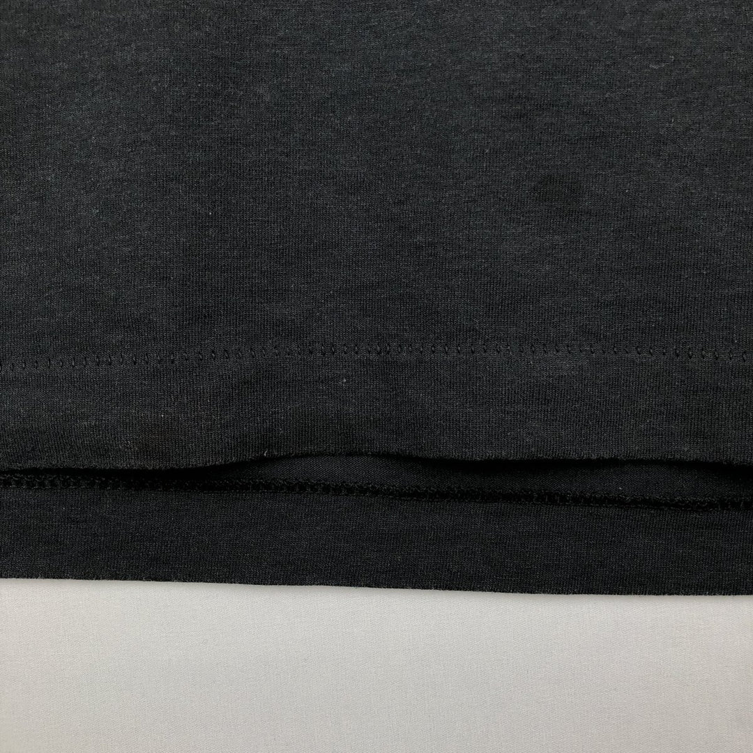 90'S message print T-shirt, men's size M equivalent, vintage. unclear black type Vintage Second Hand