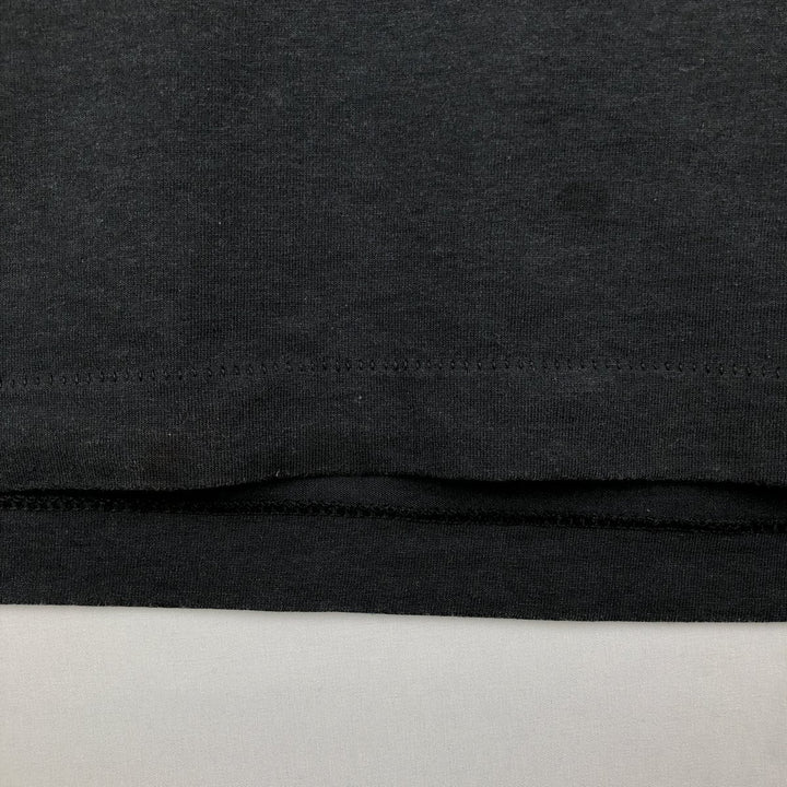 90'S message print T-shirt, men's size M equivalent, vintage. unclear black type Vintage Second Hand