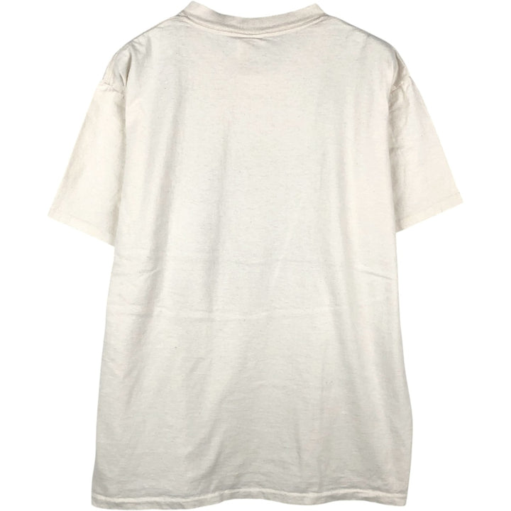 90'S ONEITA Message Print T-Shirt, Made in USA, Men's Size L, Vintage cotton ivory Vintage Second Hand