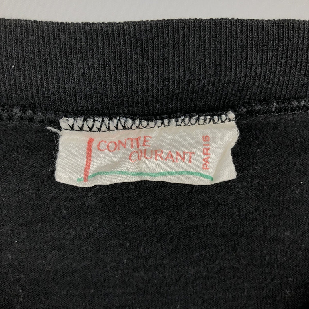 ~90'S CONTRE COURANT PARIS Zofia Rostad Art T-shirt, Men's Size M (approx.), Vintage unclear black type Vintage Second Hand
