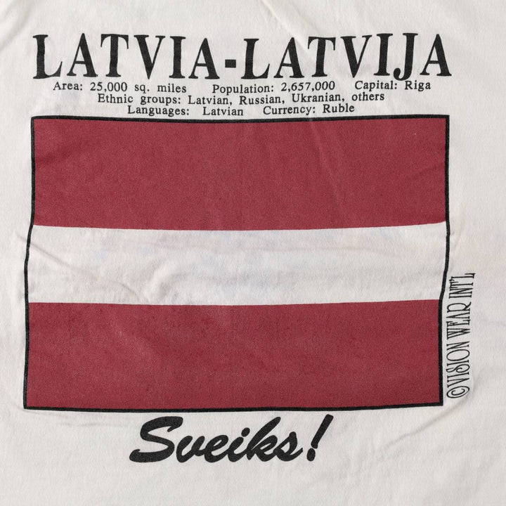 90'S ONEITA POWER-T Printed T-shirt, Men's XL, Vintage cotton white type Vintage Second Hand