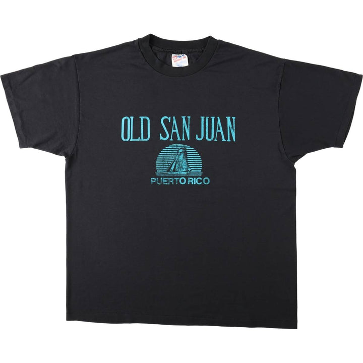 90'S Hanes HEAVYWEIGHT 50 cotton black type Vintage Second Hand