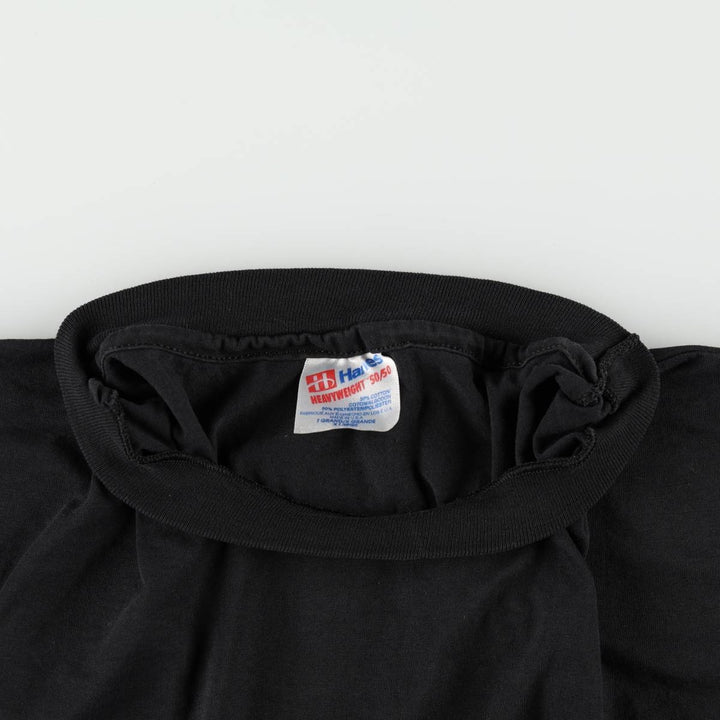 90'S Hanes HEAVYWEIGHT 50 cotton black type Vintage Second Hand