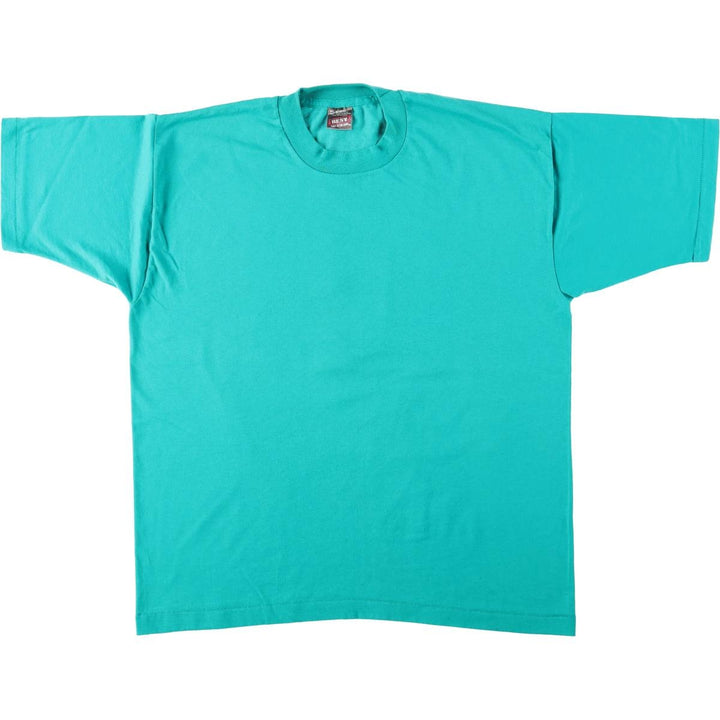90'S Fruit of the Loom Back Print T-Shirt Men's XL Vintage cotton turquoise blue Vintage Second Hand