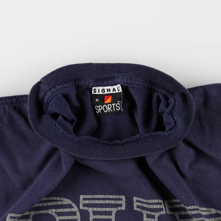 90'S SIGNAL SPORTS Print T-Shirt, Made in USA, Men's XL equivalent, Vintage cotton navy blue type Vintage Second Hand
