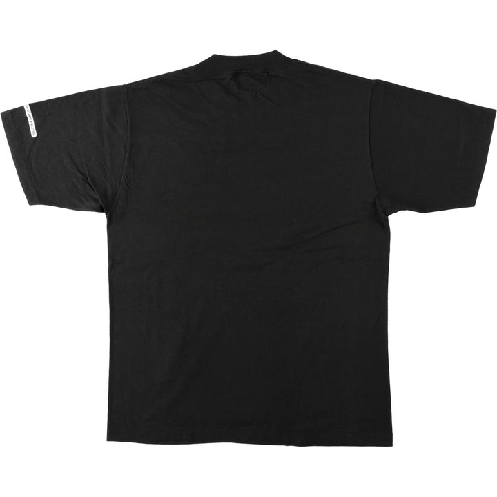70s-80'S sportswear Side by Side by Sondheim printed T-shirt, made in USA, men's size L equivalent, vintage. cotton black type Vintage Second Hand