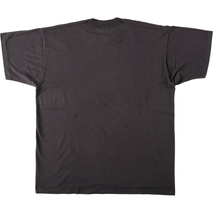 90'S Fruit of the Loom printed T-shirt, made in the USA, men's XL size, vintage cotton black type Vintage Second Hand