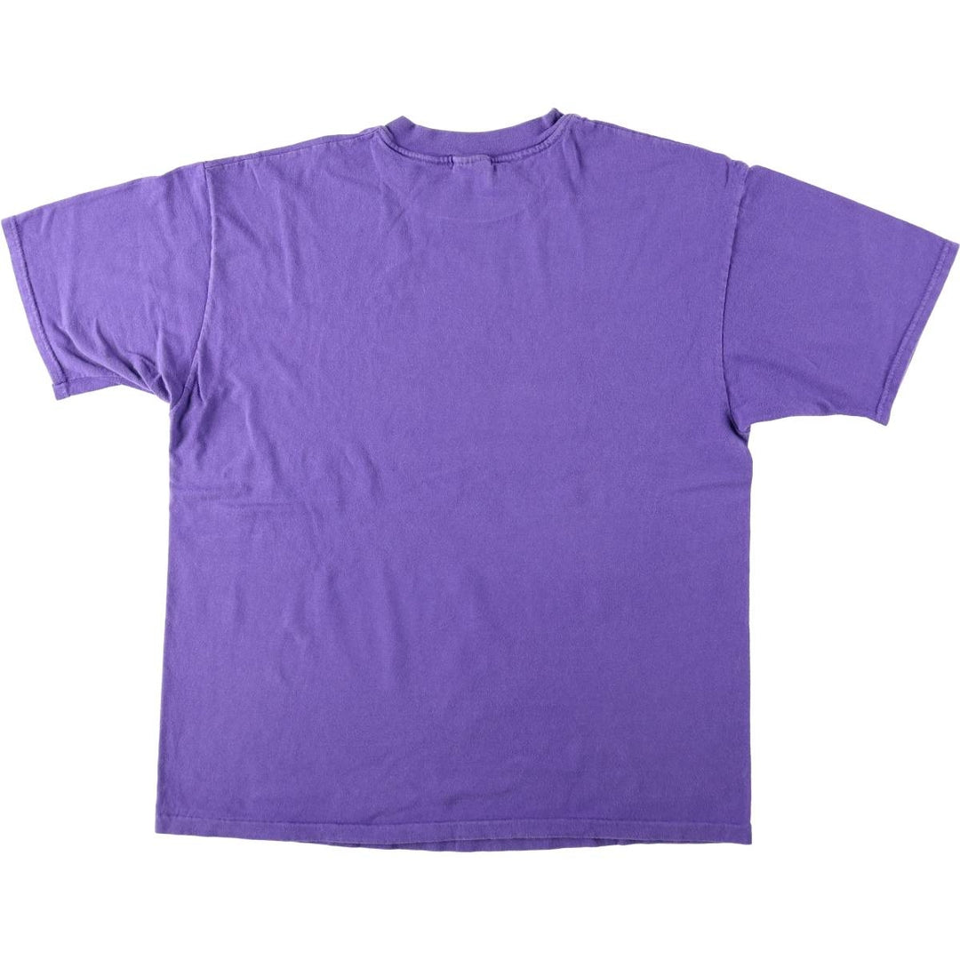 Vintage 90'S Hanes printed T-shirt, made in the USA, men's XL size cotton purple type Vintage Second Hand