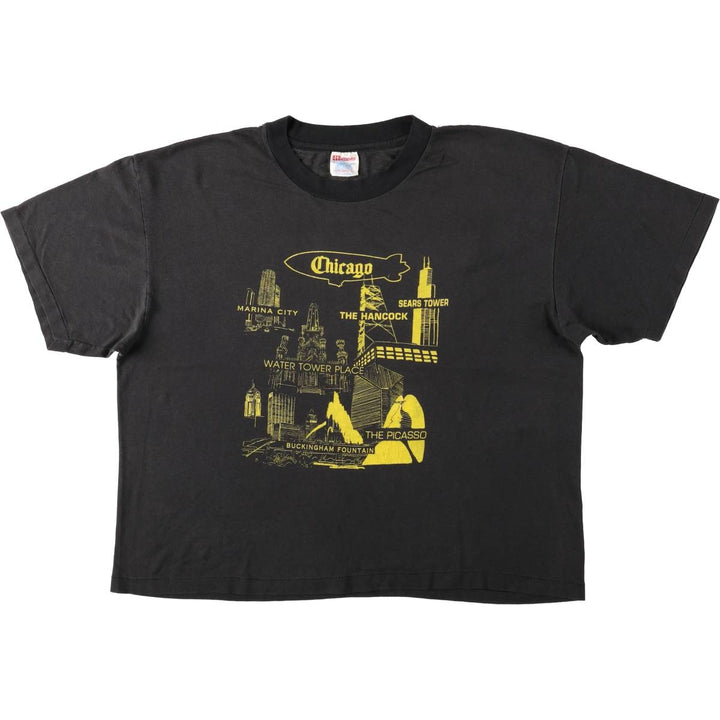 90'S Hanes souvenir t-shirt, men's size XL equivalent, vintage. cotton black type Vintage Second Hand