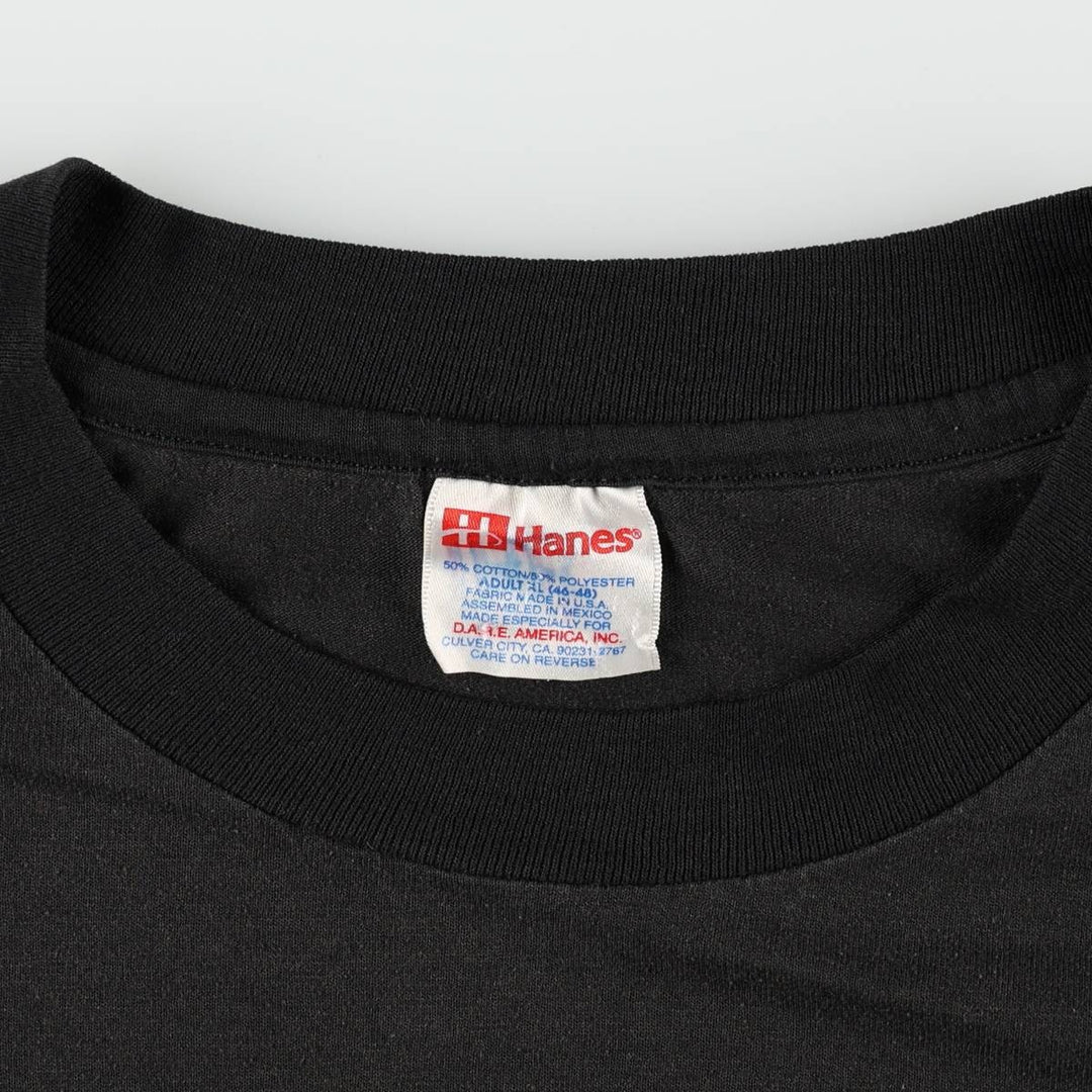 90'S Hanes souvenir t-shirt, men's size XL equivalent, vintage. cotton black type Vintage Second Hand