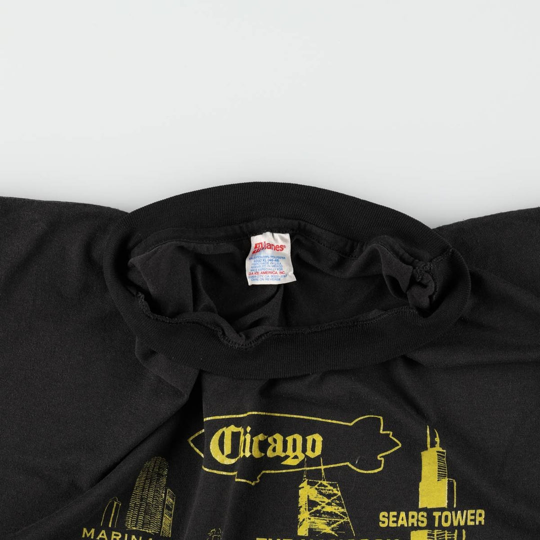 90'S Hanes souvenir t-shirt, men's size XL equivalent, vintage. cotton black type Vintage Second Hand
