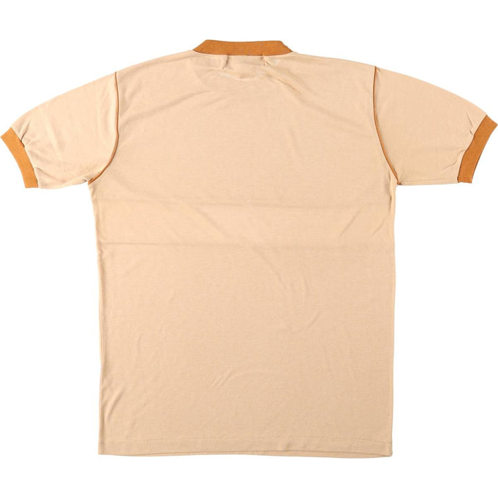 80'S ROYAL CHOICE Ringer T-shirt, Men's Size M (approx.), Vintage polyester Beige type Vintage Second Hand
