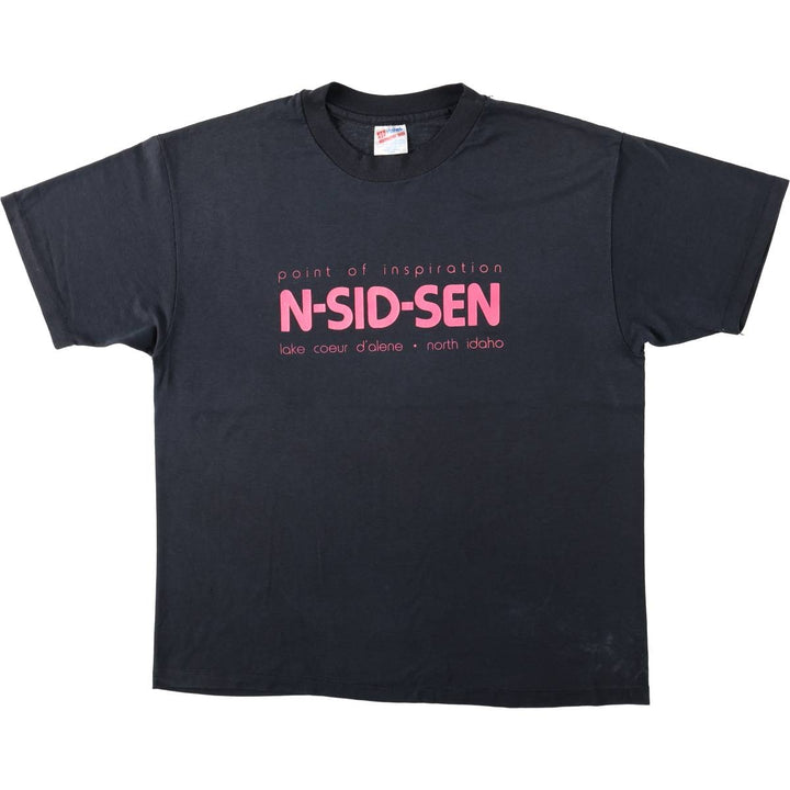 90'S Hanes HEAVYWEIGHT 50 cotton black type Vintage Second Hand