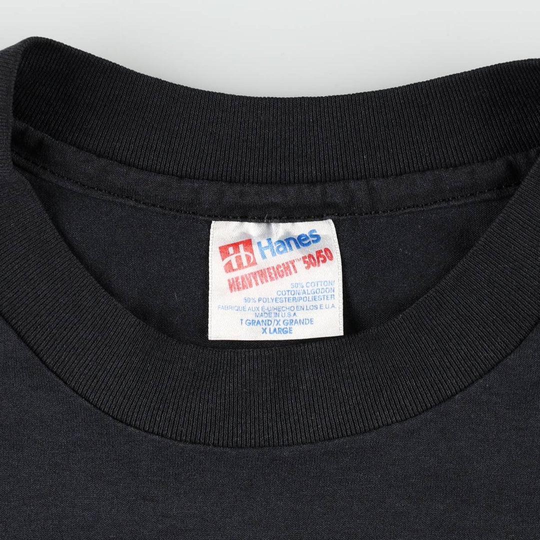 90'S Hanes HEAVYWEIGHT 50 cotton black type Vintage Second Hand