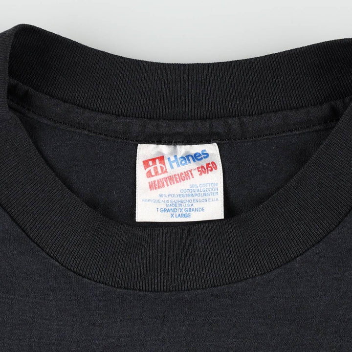 90'S Hanes HEAVYWEIGHT 50 cotton black type Vintage Second Hand