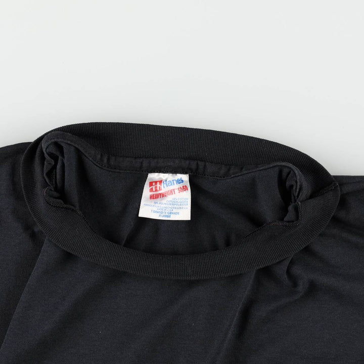 90'S Hanes HEAVYWEIGHT 50 cotton black type Vintage Second Hand