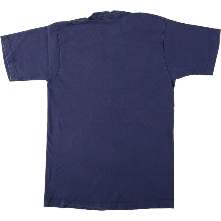90'S Fruit of the Loom souvenir T-shirt, made in USA, men's size S equivalent, vintage. cotton navy blue type Vintage Second Hand