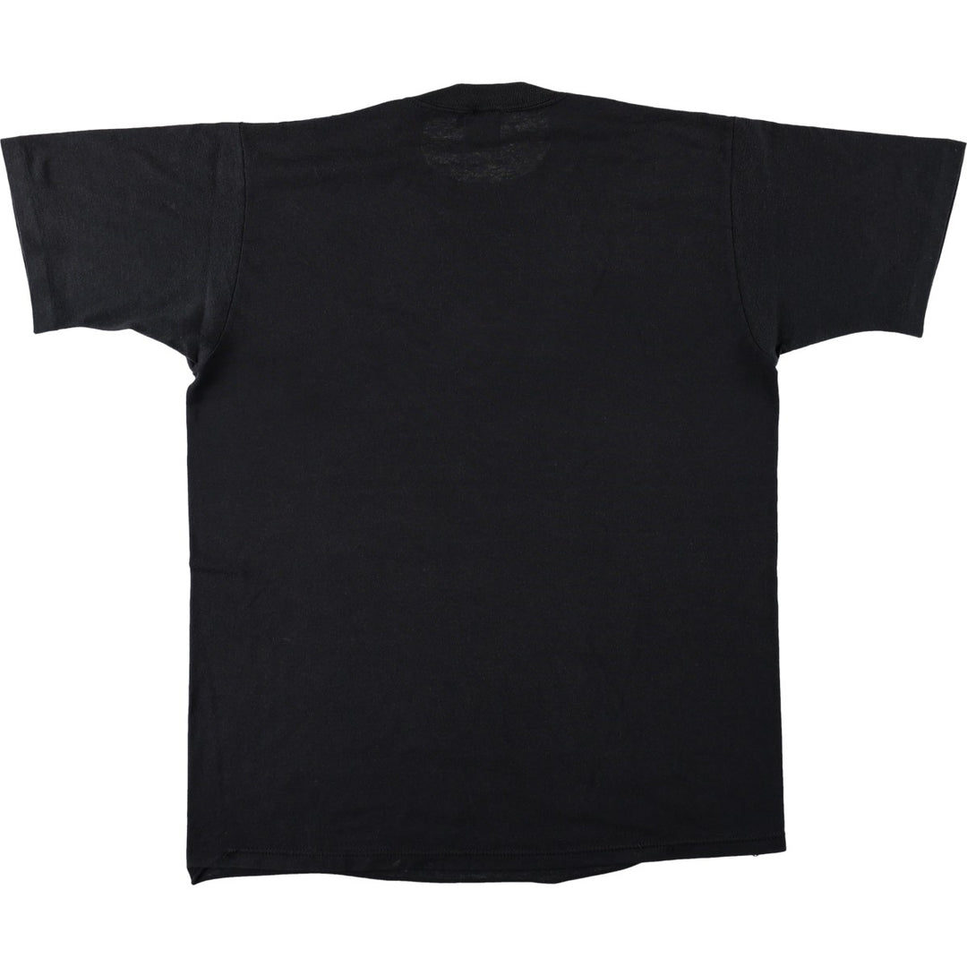 90'S Jerzees Printed T-shirt Made in USA Men's L Size Vintage cotton black type Vintage Second Hand