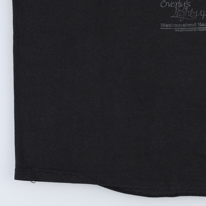 90'S Jerzees Printed T-shirt Made in USA Men's L Size Vintage cotton black type Vintage Second Hand