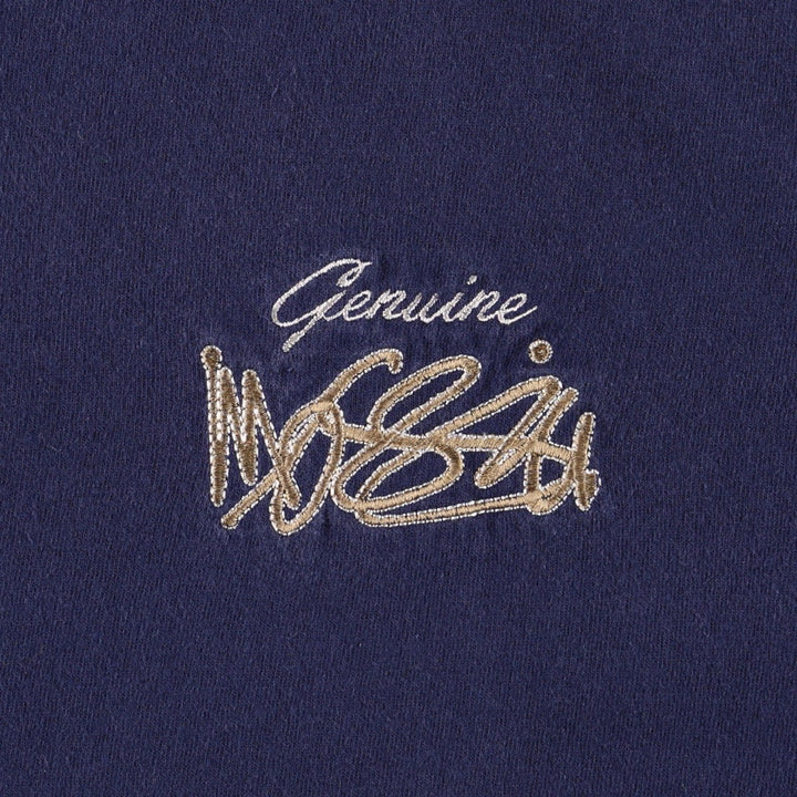 90'S MOSSIMO Print T-Shirt, Made in USA, Men's Size L (Equivalent), Vintage cotton navy blue type Vintage Second Hand