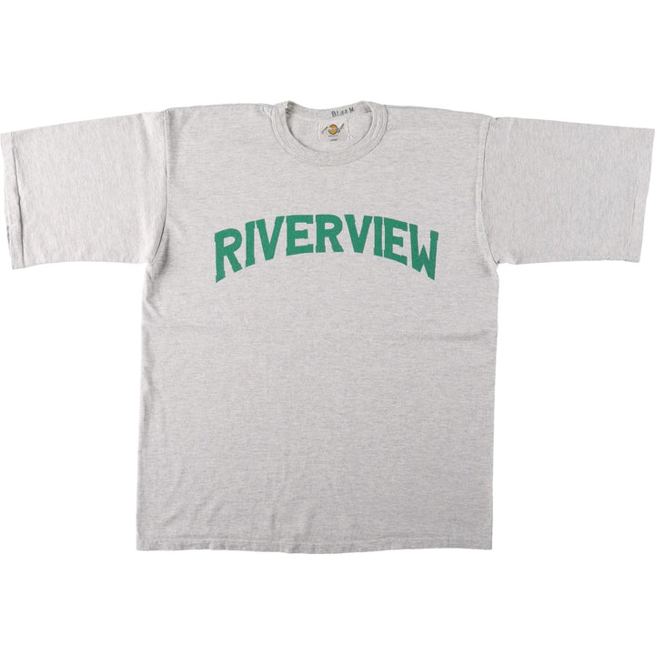 90'S MEDALLION Print T-Shirt, Made in USA, Men's Size L (Equivalent), Vintage cotton pale white type Vintage Second Hand